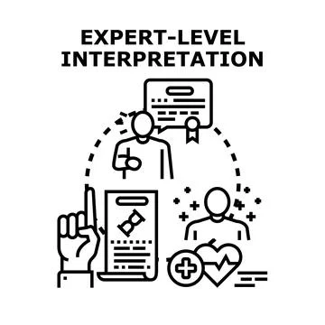 Expert interpretation of medical data and health analysis Stock Illustration