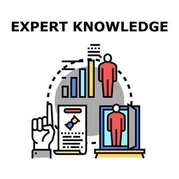 Expert knowledge developing professional skills and career growth Stock Illustration