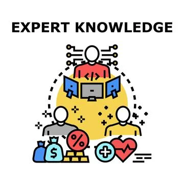 Expert knowledge sharing for business success and solutions Illustrazione stock