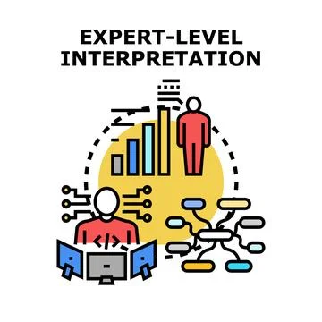 Expert level interpretation process for complex data analysis イラスト素材