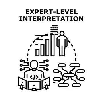 Expert level interpretation process for complex data analysis イラスト素材