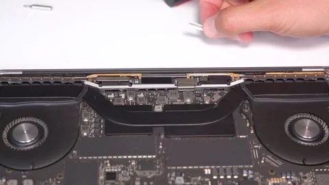 Expert notebook repair techniques for efficient computer maintenance Stock Footage 309804399