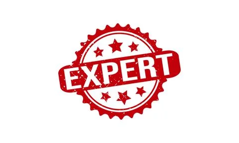 Expert Rubber Stamp Seal Vector Stock Illustration