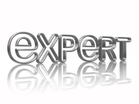 Expert silver letters Stock Illustration