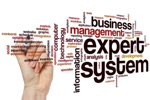 Expert system word cloud Stock Photos