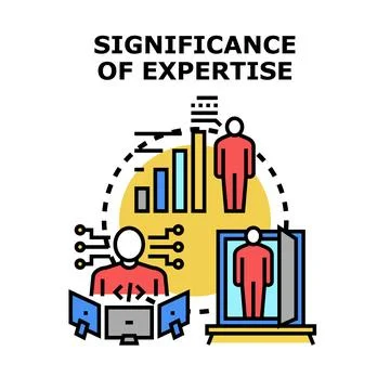 Expertise and professional development leading to career success Stock Illustration