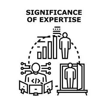 Expertise and professional development leading to career success Stock Illustration