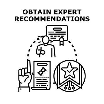 Expertise and recommendations concept with professional advice Stock Illustration