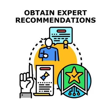 Expertise and recommendations concept with professional advice Stock Illustration