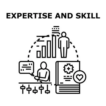 Expertise and skill development concept for professional growth Stock Illustration