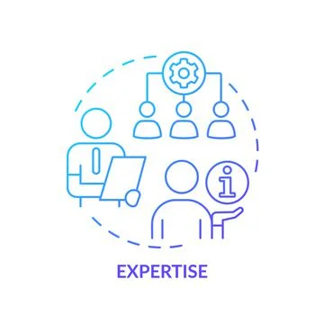 Expertise blue gradient concept icon Stock Illustration