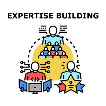 Expertise building process for business development and growth Ilustración de archivo