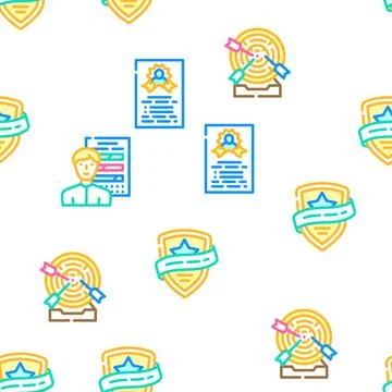 Expertise Business Processing Icons Set Vector Stock Illustration