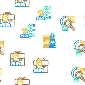 Expertise Business Processing Icons Set Vector Stock Illustration