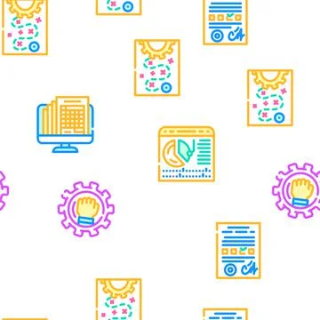 Expertise Business Processing Icons Set Vector 스톡 일러스트