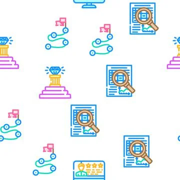 Expertise Business Processing Icons Set Vector Stock Illustration