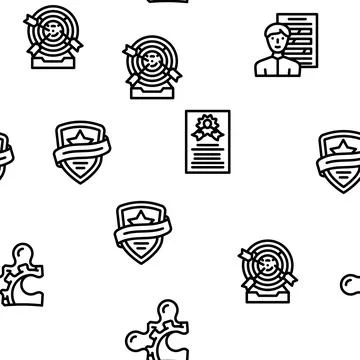 Expertise Business Processing Vector Seamless Pattern Illustrazione stock