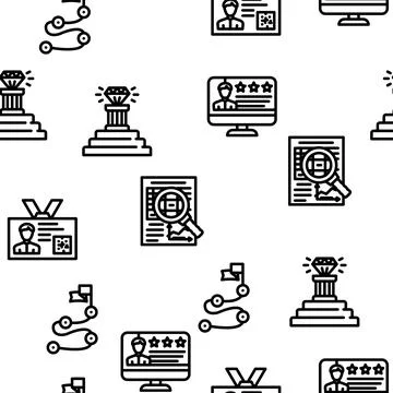 Expertise Business Processing Vector Seamless Pattern Illustrazione stock