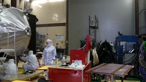 Expertise conduct pre-launch operations on MAVEN at Kennedy Space Center - 2012 Stock Footage 112270809