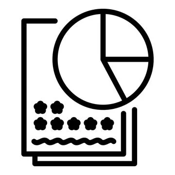 Expertise data icon, outline style イラスト素材