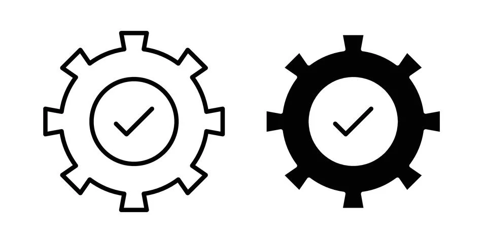 Expertise icon linear versions pack on white background Stock Illustration