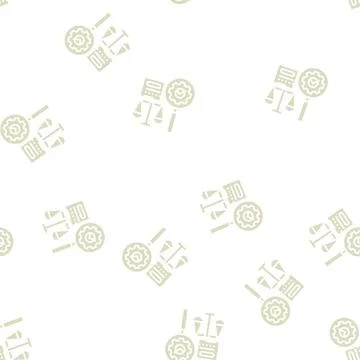 Expertise law glyph seamless pattern Stock Illustration