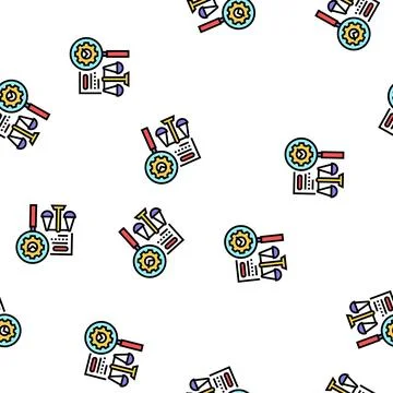 Expertise law vector seamless pattern Stock Illustration