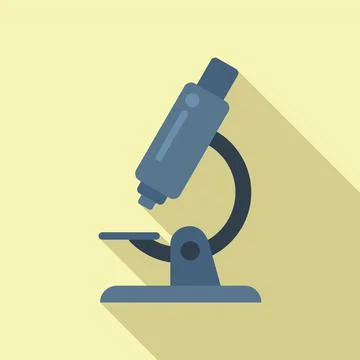Expertise microscope icon flat vector. Control work Stock Illustration