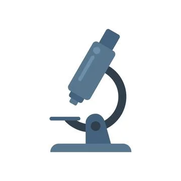 Expertise microscope icon flat vector. Control work Stock Illustration