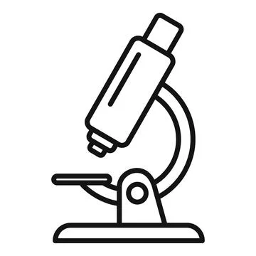 Expertise microscope icon outline vector. Control work イラスト素材
