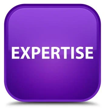 Expertise special purple square button Stock Illustration