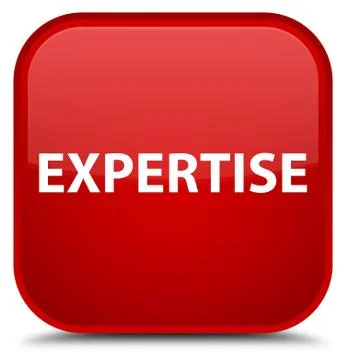 Expertise special red square button Stock Illustration