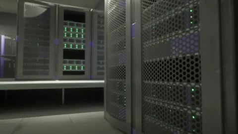 Expertlevel data management zone equipped with monitoring security systems Stock Footage 340666243
