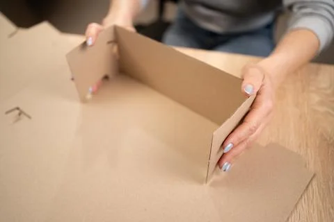 Expertly packing boxes. efficient business logistics and packaging services.  Stock Photos