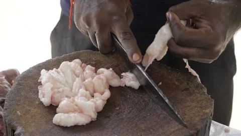 Expertly Slicing  A Closeup View of a Culinary Master at Work Video stock 323997493