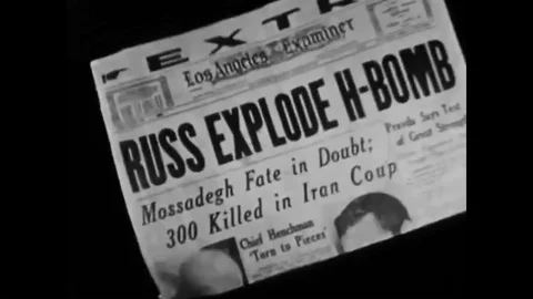 Experts check radiation levels using very sensitive instruments in 1954. Video stock 85769831