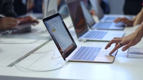 Experts test modern laptops Stock Footage 87134973