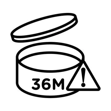 Expiration date icon linear logo mark in black and white Stock Illustration