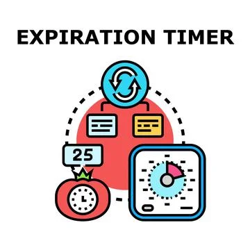 Expiration timer concept with deadline and productivity planning Stock Illustration