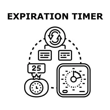Expiration timer concept with deadline and productivity planning Stock Illustration