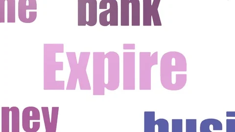 Expire Tagcloud Animated On White Background Stock Footage 107227792