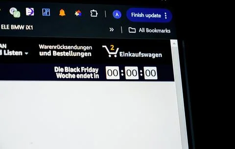 Expired Black Friday Countdown on Website Foto stock