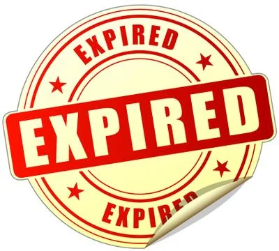 Expired label Stock Illustration