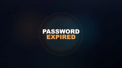 Expired password cybersecurity warning notification Stock-Footage 347429793