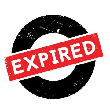 Expired rubber stamp Stock Illustration