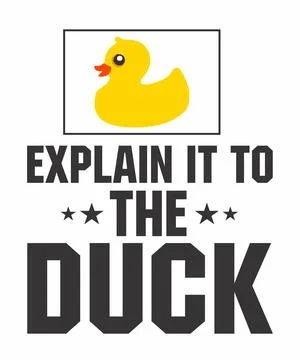 EXPLAIN IT TO THE DUCK Stock Illustration
