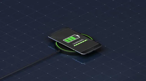 Explain wireless charge function, using smart phone and mobile phone 1 Stock Footage 59217314