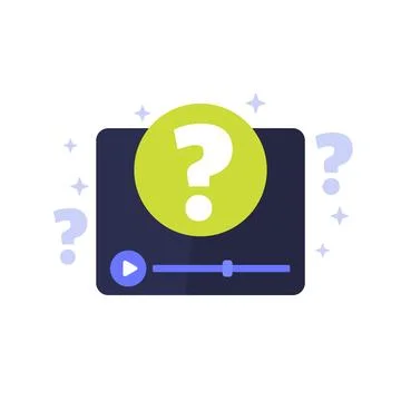 Explainer video icon, manual or instruction video, flat vector design Stock Illustration