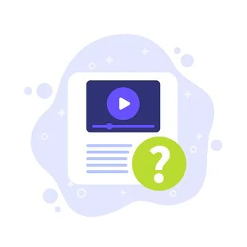 Explainer video icon, vector illustration Stock Illustration