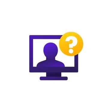 Explainer video, tutorial icon on white Illustrazione stock